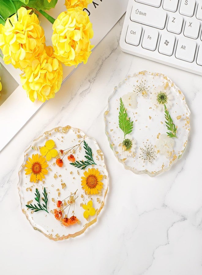 Aeaocvo Desk Coaster Set of 2, Non-Slip Floral Drink Cup Mat, Reusable Cute Coaster Decorations for Desk for Home Office Bar - Image 4